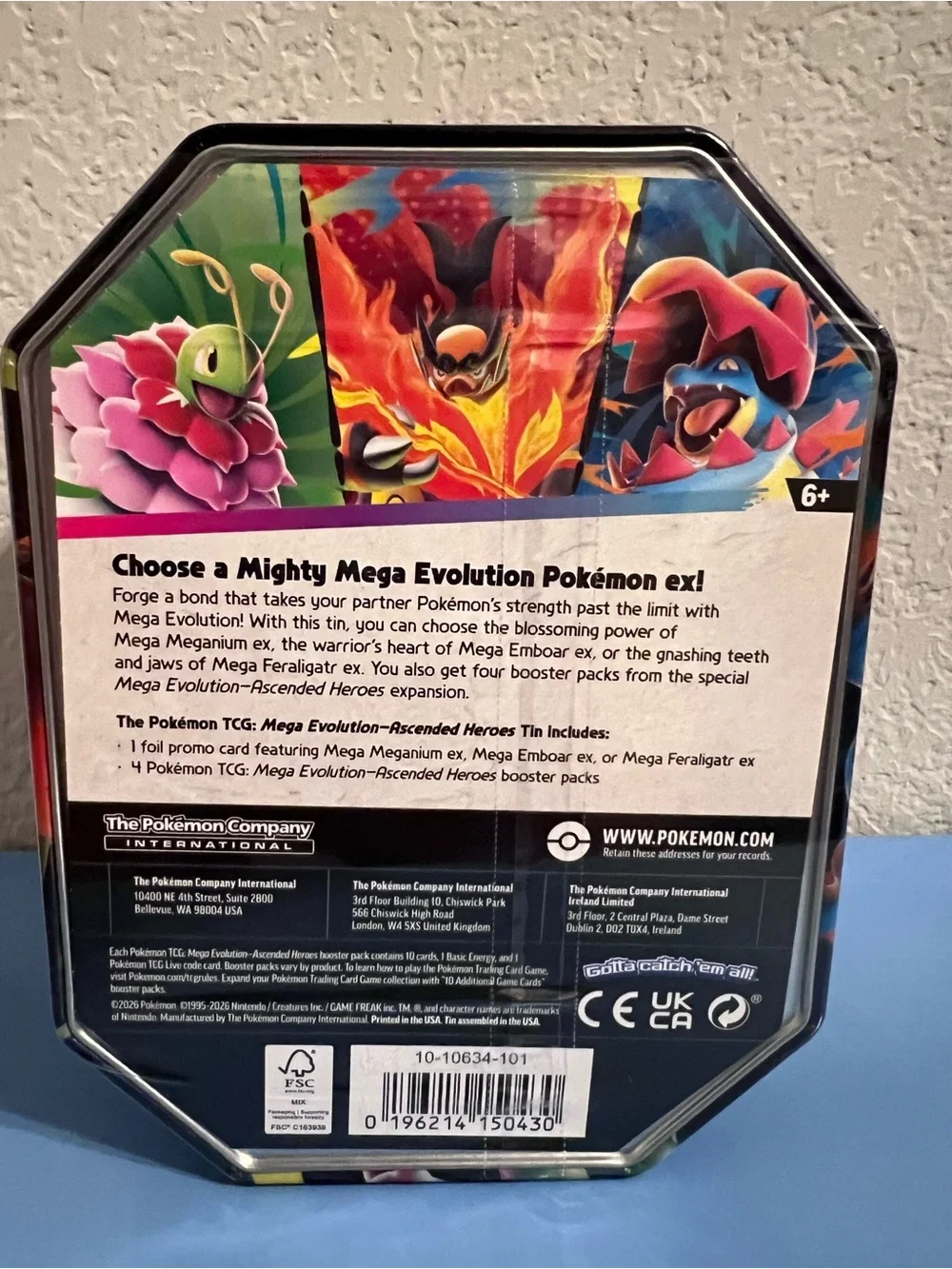 Authentic Factory Sealed Pokemon Mega Evolution Ascended Hero’s Collectable Tin